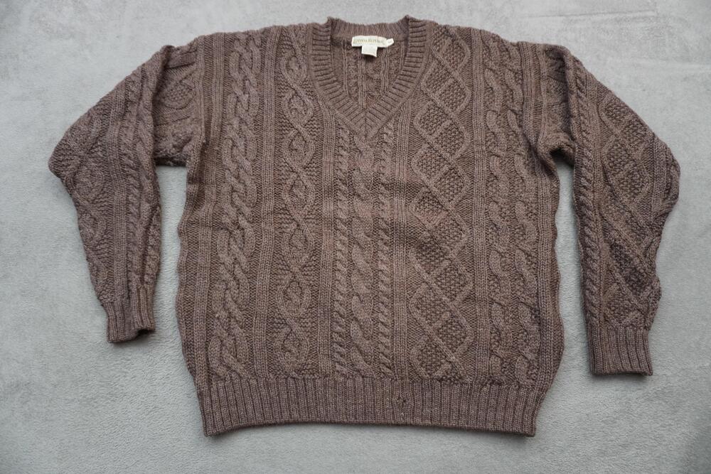 Vintage Banana Republic Sweater Mens Medium Wool Alpaca Cable Knit Hong Kong